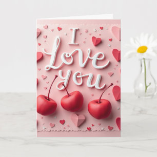 Love and cherries card