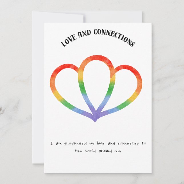 Love and Connection Positive Affirmation Card (Front)