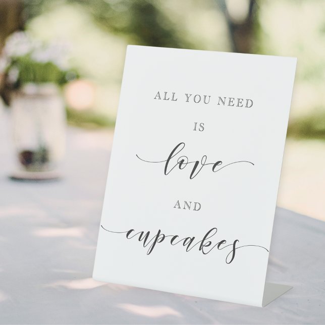 Love and Cupcakes Wedding Dessert Table Pedestal Sign (Creator Uploaded)