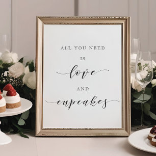 Love and Cupcakes Wedding Dessert Table Sign