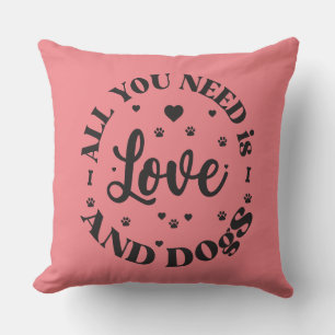 “Love and Dogs” Themed  Cushion