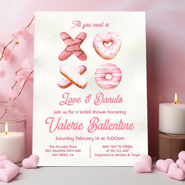 Love and Doughnuts Bridal Shower Invitation (Creator Uploaded)