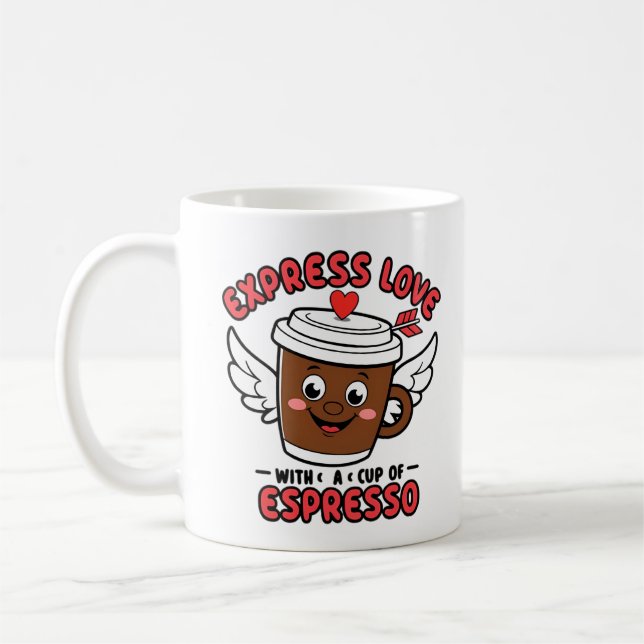 Love and espresso coffee mug (Left)