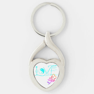 Love and Flower Key Chain