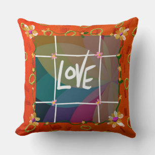 Love and Flowers  Throw Pillow