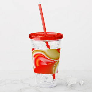 Love and Gold Abstract 3D Rainbowart Acrylic Tumbler