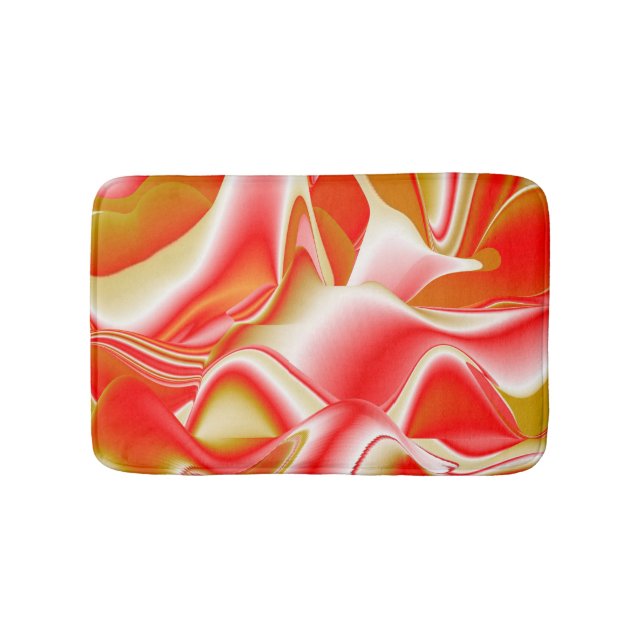 Love and Gold Abstract 3D Rainbowart Bath Mat (Front)