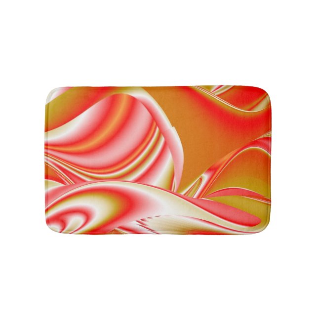 Love and Gold Abstract 3D Rainbowart Bath Mat (Front)