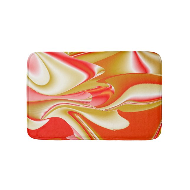 Love and Gold Abstract 3D Rainbowart Bath Mat (Front)