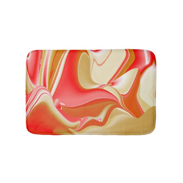 Love and Gold Abstract 3D Rainbowart Bath Mat (Front)