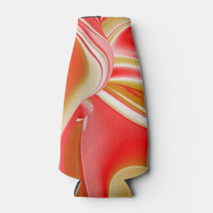 Love and Gold Abstract 3D Rainbowart Bottle Cooler