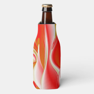 Love and Gold Abstract 3D Rainbowart Bottle Cooler