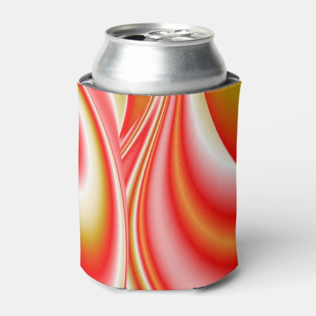 Love and Gold Abstract 3D Rainbowart Can Cooler (Can Front)