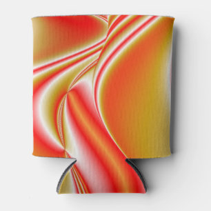 Love and Gold Abstract 3D Rainbowart Can Cooler