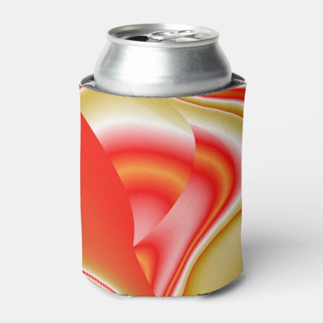 Love and Gold Abstract 3D Rainbowart Can Cooler (Can Front)