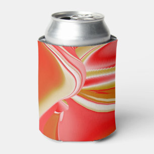 Love and Gold Abstract 3D Rainbowart Can Cooler