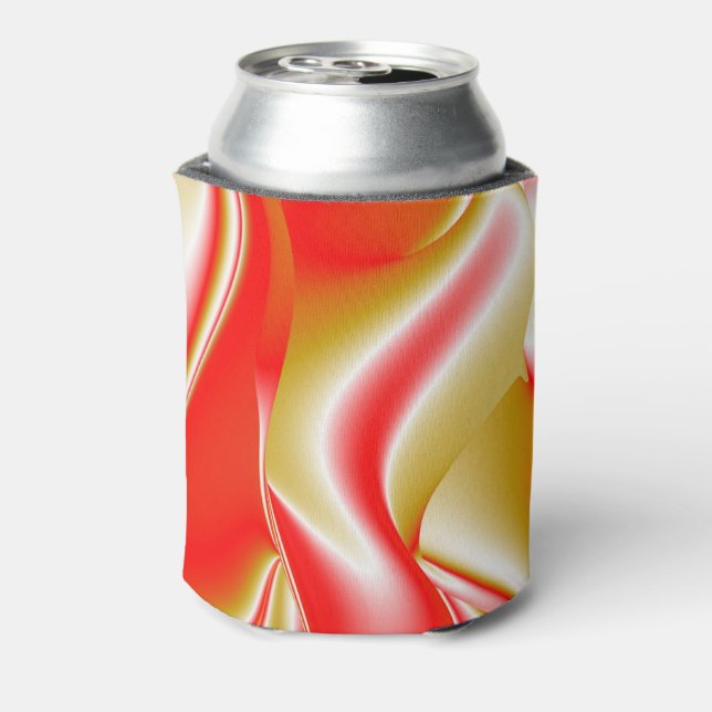Love and Gold Abstract 3D Rainbowart Can Cooler (Can Back)