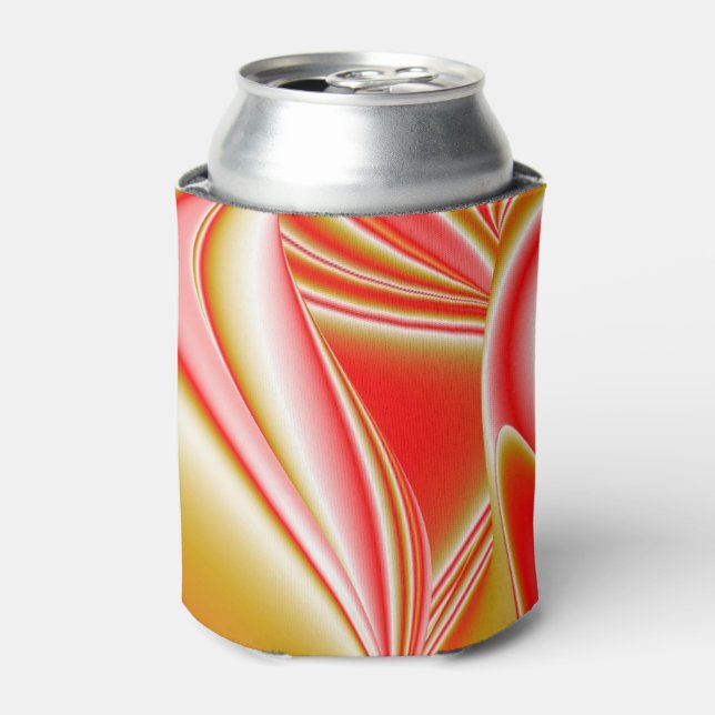 Love and Gold Abstract 3D Rainbowart Can Cooler (Can Front)