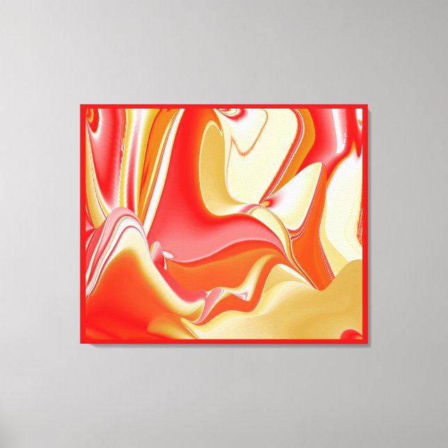 Love and Gold Abstract 3D Rainbowart Canvas Print (Front)