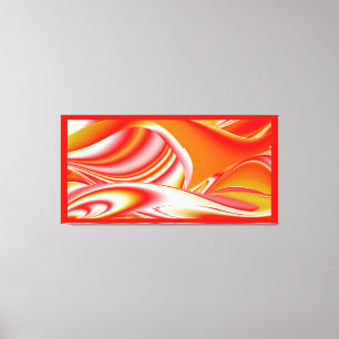 Love and Gold Abstract 3D Rainbowart Canvas Print