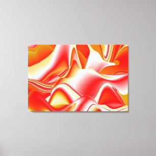 Love and Gold Abstract 3D Rainbowart Canvas Print