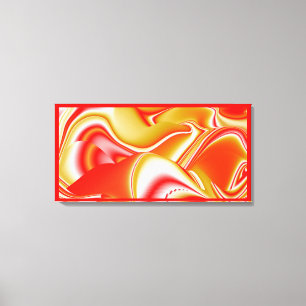 Love and Gold Abstract 3D Rainbowart Canvas Print