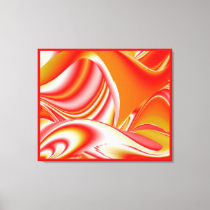 Love and Gold Abstract 3D Rainbowart Canvas Print