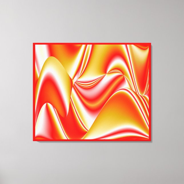 Love and Gold Abstract 3D Rainbowart Canvas Print (Front)
