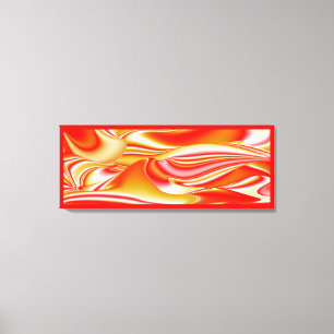 Love and Gold Abstract 3D Rainbowart Canvas Print