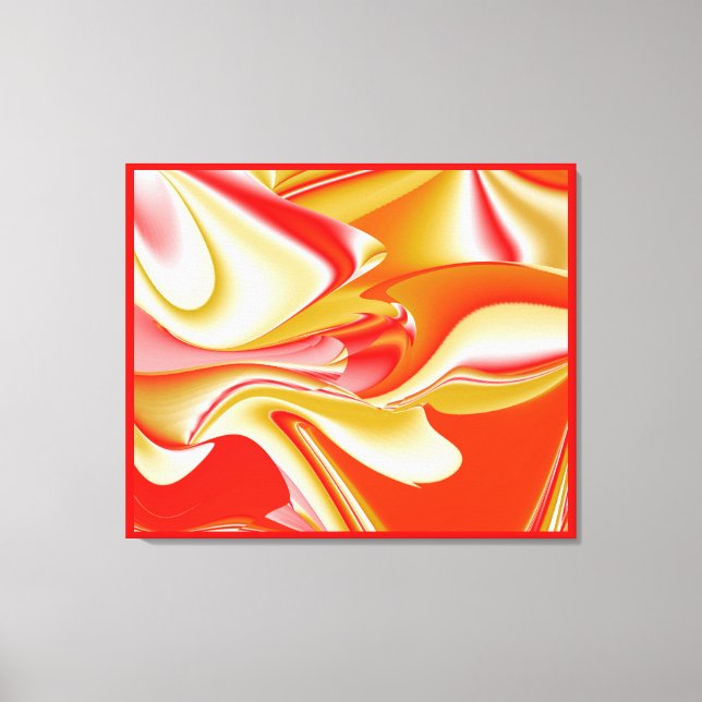 Love and Gold Abstract 3D Rainbowart Canvas Print (Front)