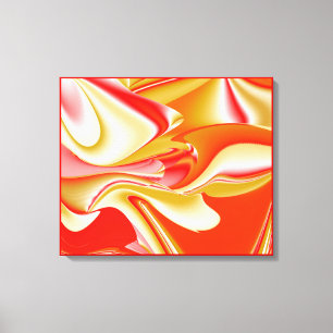 Love and Gold Abstract 3D Rainbowart Canvas Print