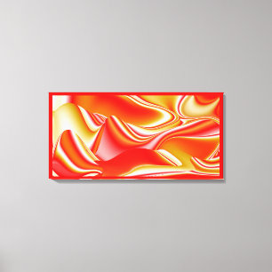 Love and Gold Abstract 3D Rainbowart Canvas Print