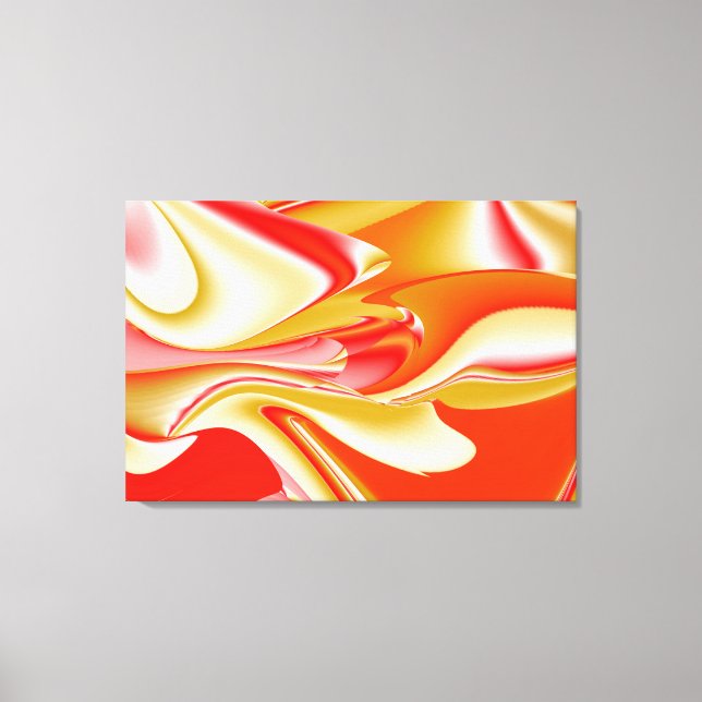 Love and Gold Abstract 3D Rainbowart Canvas Print (Front)