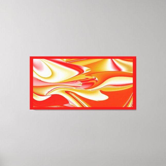 Love and Gold Abstract 3D Rainbowart Canvas Print (Front)