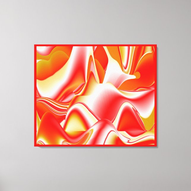 Love and Gold Abstract 3D Rainbowart Canvas Print (Front)