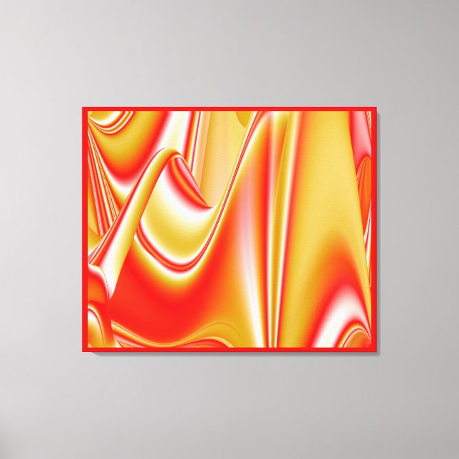 Love and Gold Abstract 3D Rainbowart Canvas Print (Front)