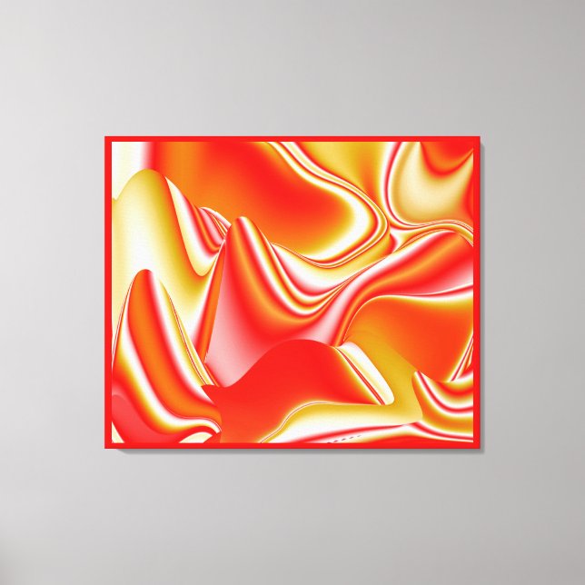 Love and Gold Abstract 3D Rainbowart Canvas Print (Front)
