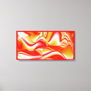 Love and Gold Abstract 3D Rainbowart Canvas Print