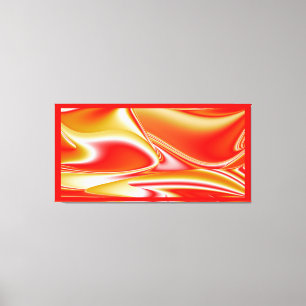 Love and Gold Abstract 3D Rainbowart Canvas Print