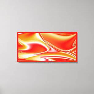 Love and Gold Abstract 3D Rainbowart Canvas Print