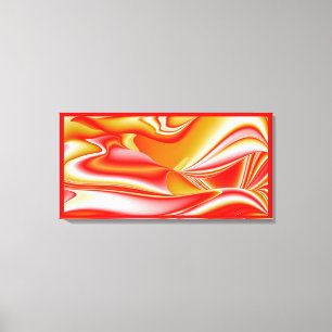 Love and Gold Abstract 3D Rainbowart Canvas Print