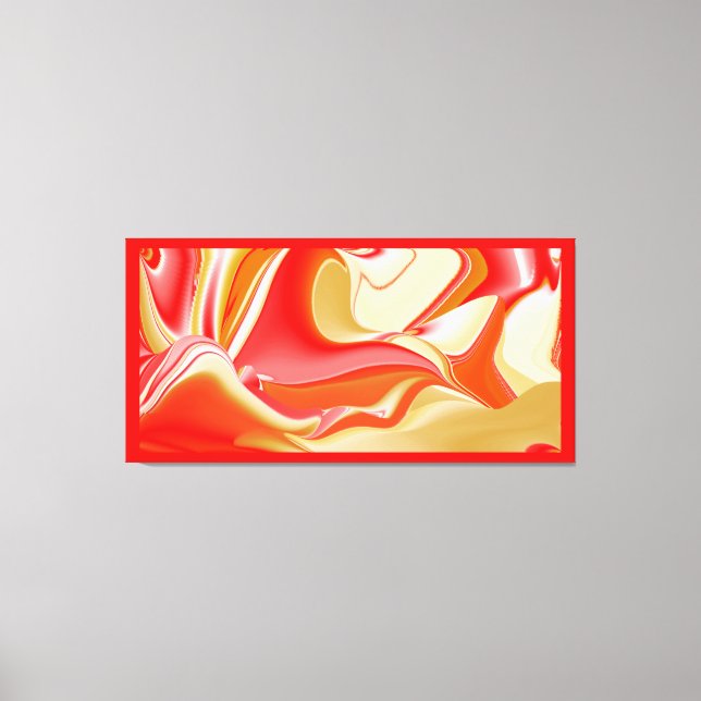 Love and Gold Abstract 3D Rainbowart Canvas Print (Front)