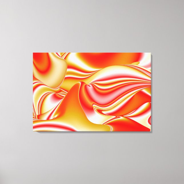 Love and Gold Abstract 3D Rainbowart Canvas Print (Front)