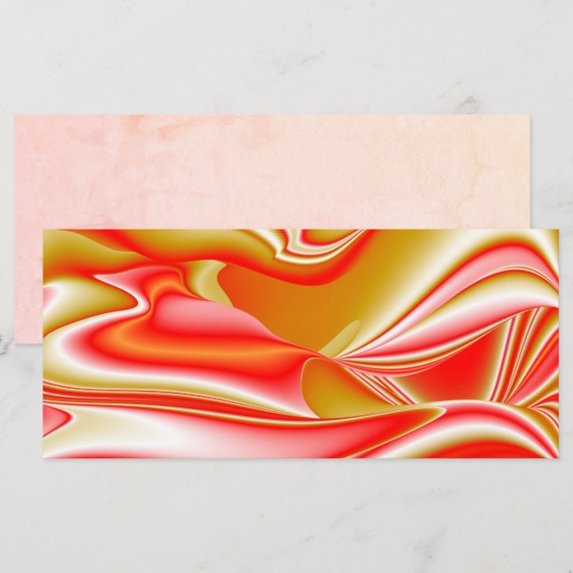 Love and Gold Abstract 3D Rainbowart Card (Front/Back)