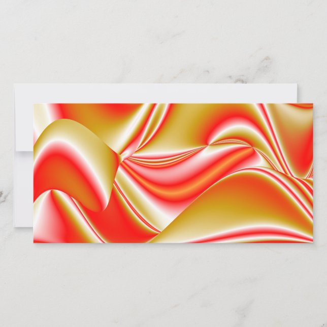 Love and Gold Abstract 3D Rainbowart Card (Front)
