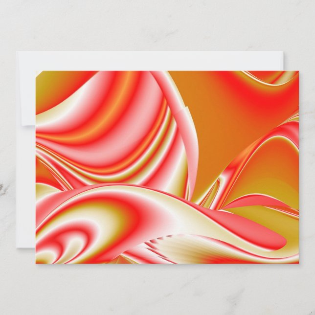 Love and Gold Abstract 3D Rainbowart Card (Front)