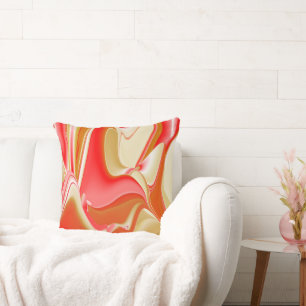 Love and Gold Abstract 3D Rainbowart Cushion