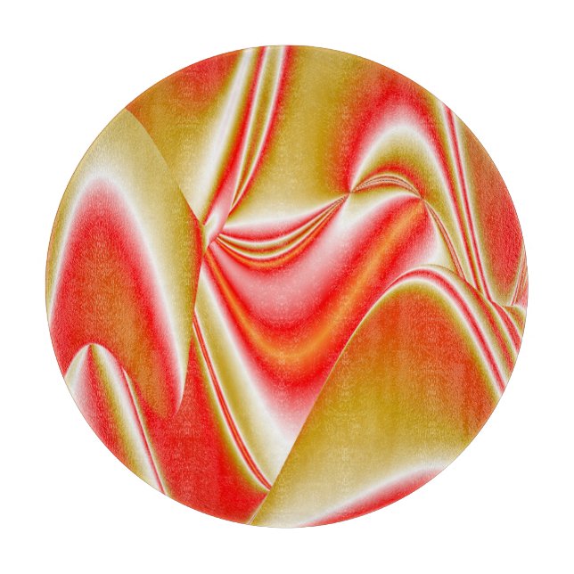 Love and Gold Abstract 3D Rainbowart Cutting Board (Front)