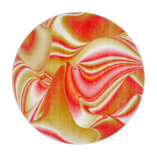 Love and Gold Abstract 3D Rainbowart Cutting Board