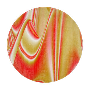 Love and Gold Abstract 3D Rainbowart Cutting Board